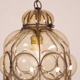 Wonderful Amber Vintage Venetian Lantern, Seguso Murano Glass, Italy, 1950s