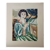 Watercolour Young Woman with Necklace
