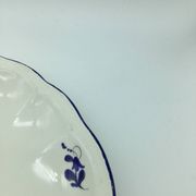 Large blue fire plate 28 cm, Lunéville tradition