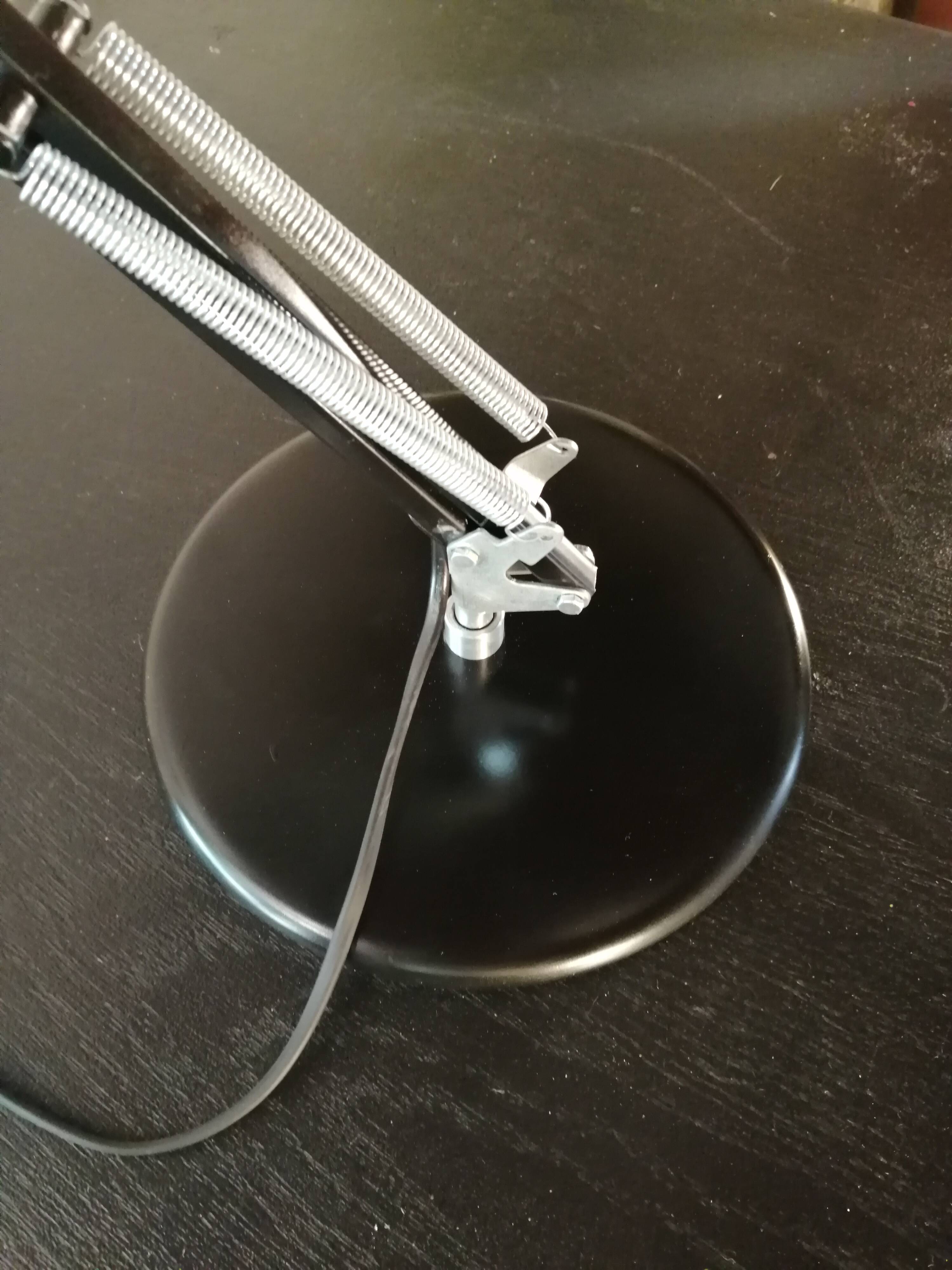 Large black Aluminor articulated desk lamp made in France vintage 1970