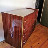 Large vintage chest of drawers 4 drawers restyled