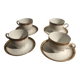 4 Bavarian porcelain coffee cups and saucers
