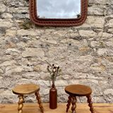 Paire de tabourets tripode