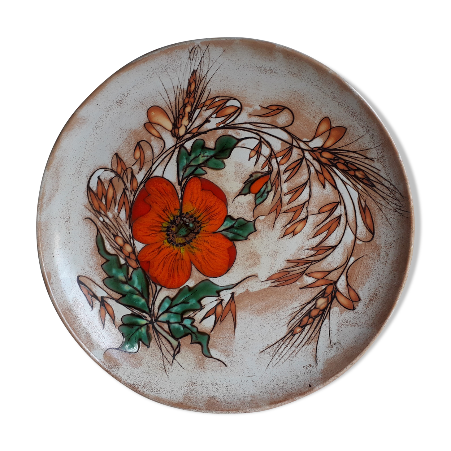 Dish vallauris floral decoration jtp