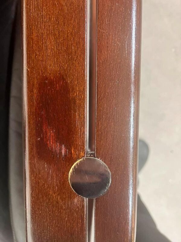 Canapé vintage en cuir noir / canapé Martin Stoll