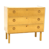 Oak chest of drawers, Sweden, 1960