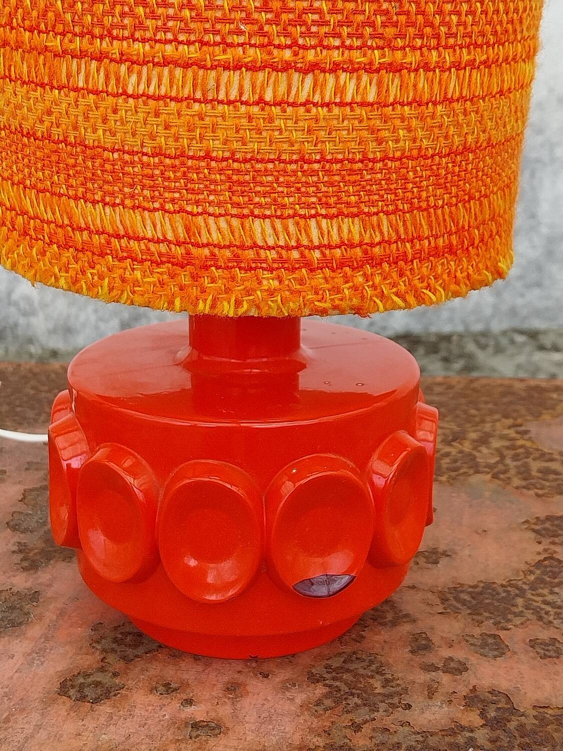 Lampe orange années 70