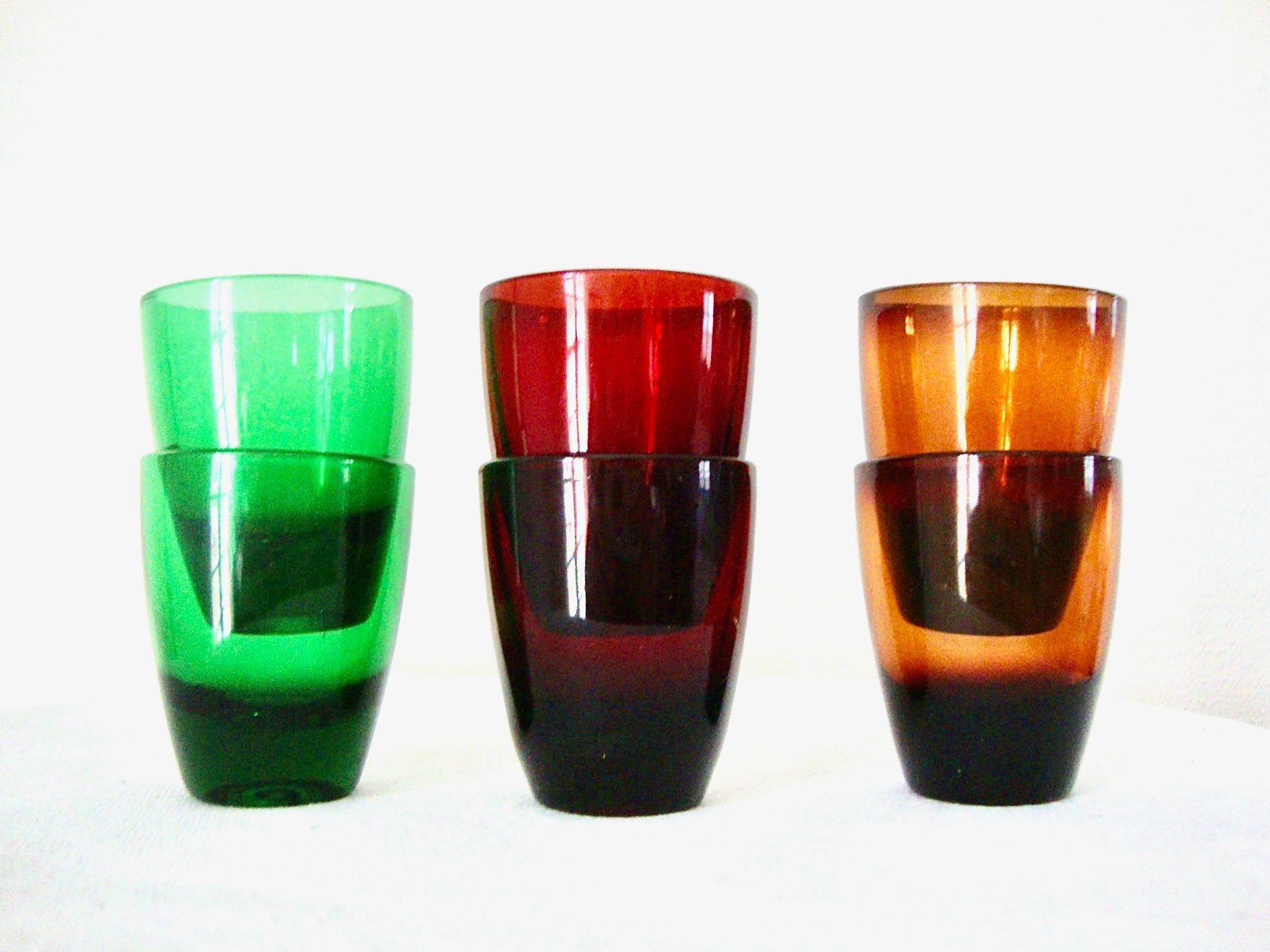 Set of 6 glasses of Arques 1960 liqueur