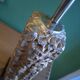 Vintage 80's lamp in gold metal