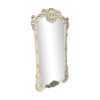 Miroir blanc en bois