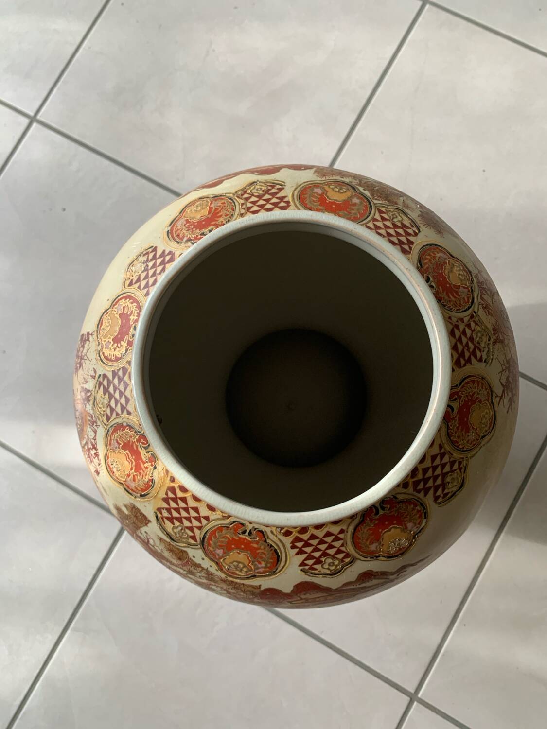 Large numbered Asian vase