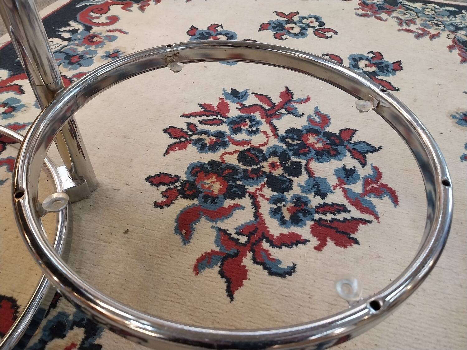 Chrome nesting coffee table