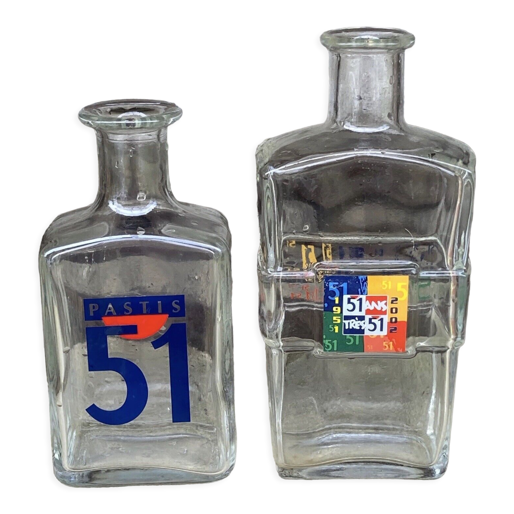 set of 2 old advertising decanters Pastis 51