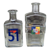 set of 2 old advertising decanters Pastis 51