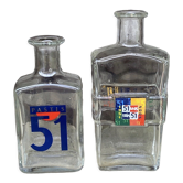 lot de 2 anciennes carafes publicitaires Pastis 51