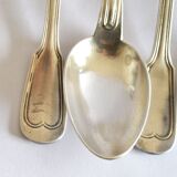 SFAM set of 5 CHINON silver-plated table spoons, antique style, 21cm