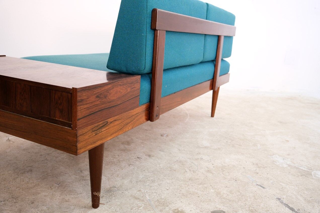 Méridienne scandinave en palissandre, années 1960