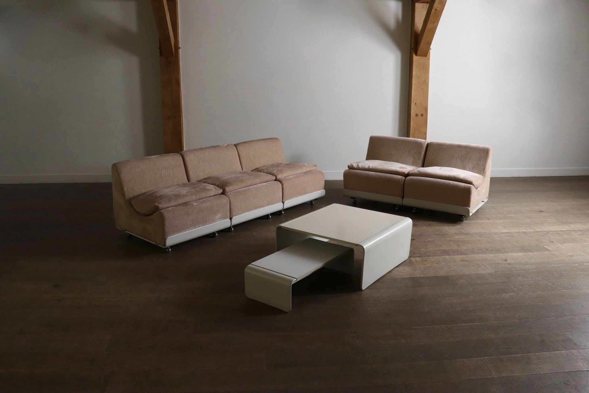 Canapé modulaire COR Orbis en velours côtelé par Luigi Colani, années 1970.