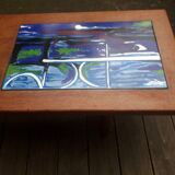 Scandinavian coffee table, Touraine enamels
