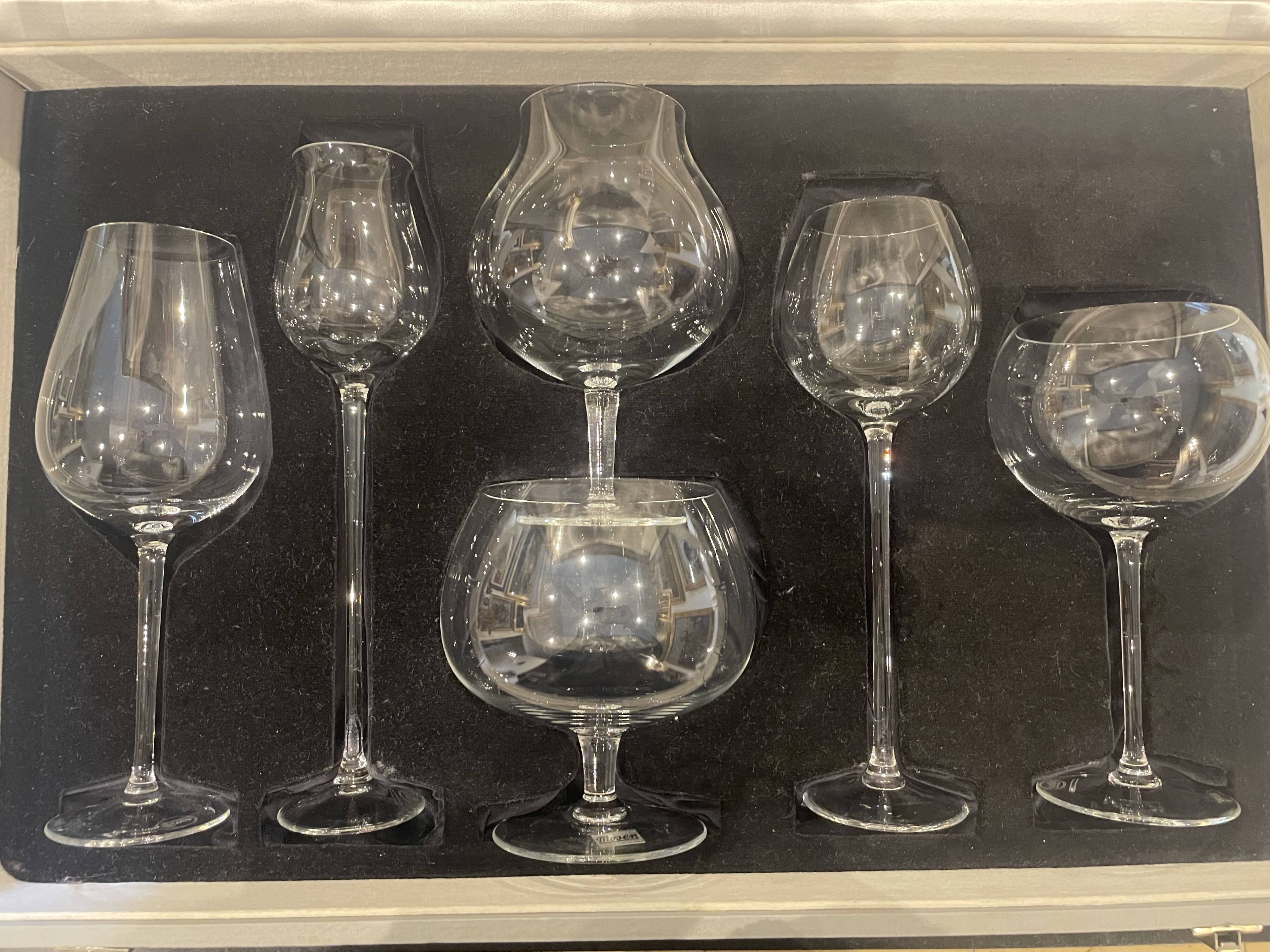 Crystal tasting glasses Moser creation Chocholaty Prague