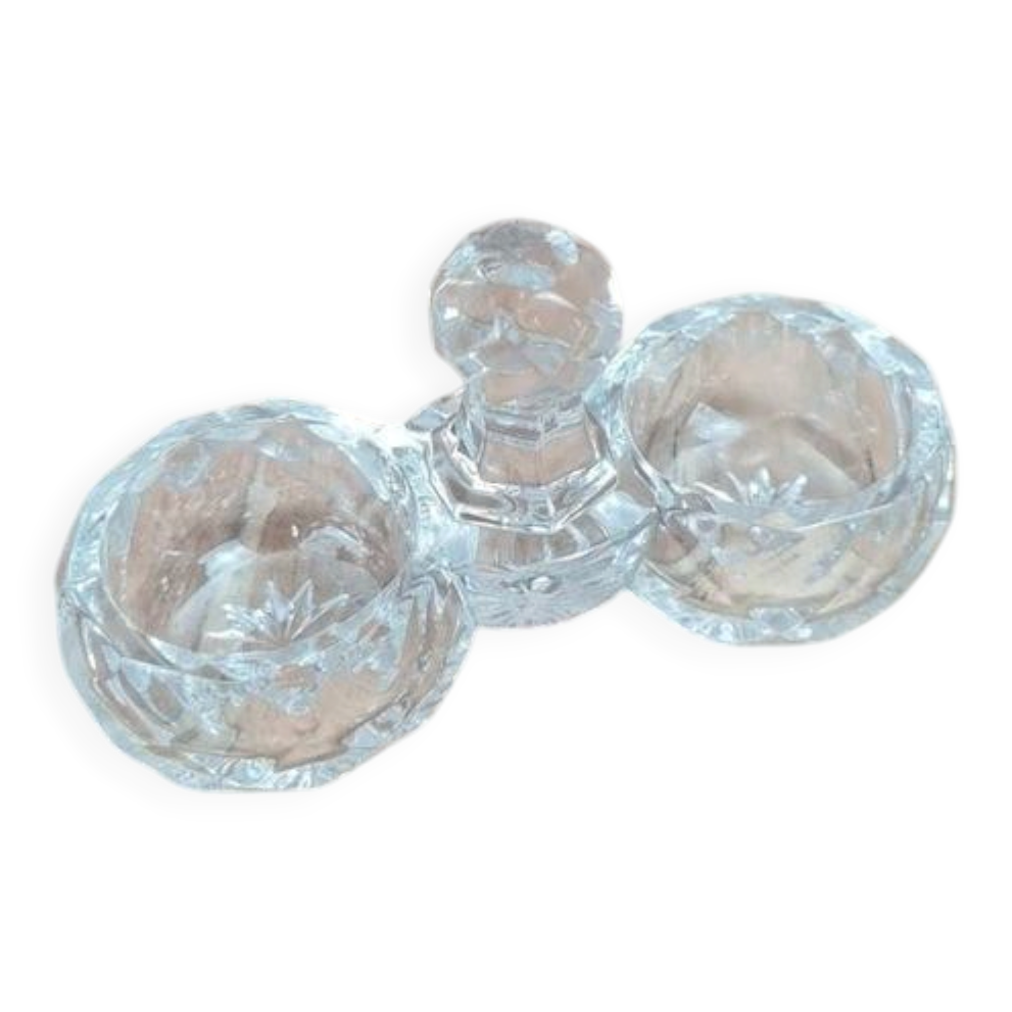 Double crystal saleron signed Baccarat