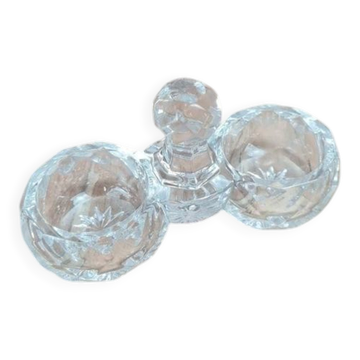Double crystal saleron signed Baccarat