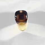 Vase en cristal orangé
