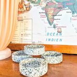 set of 4 green terrazzo effect ramekins