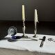 Antique silver-plated candlestick with baluster shaft H21 D9.5