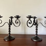 Pair of brutalist candelabra by Charles Piguet 1930
