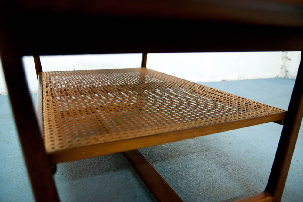 Coffee table teck & caning