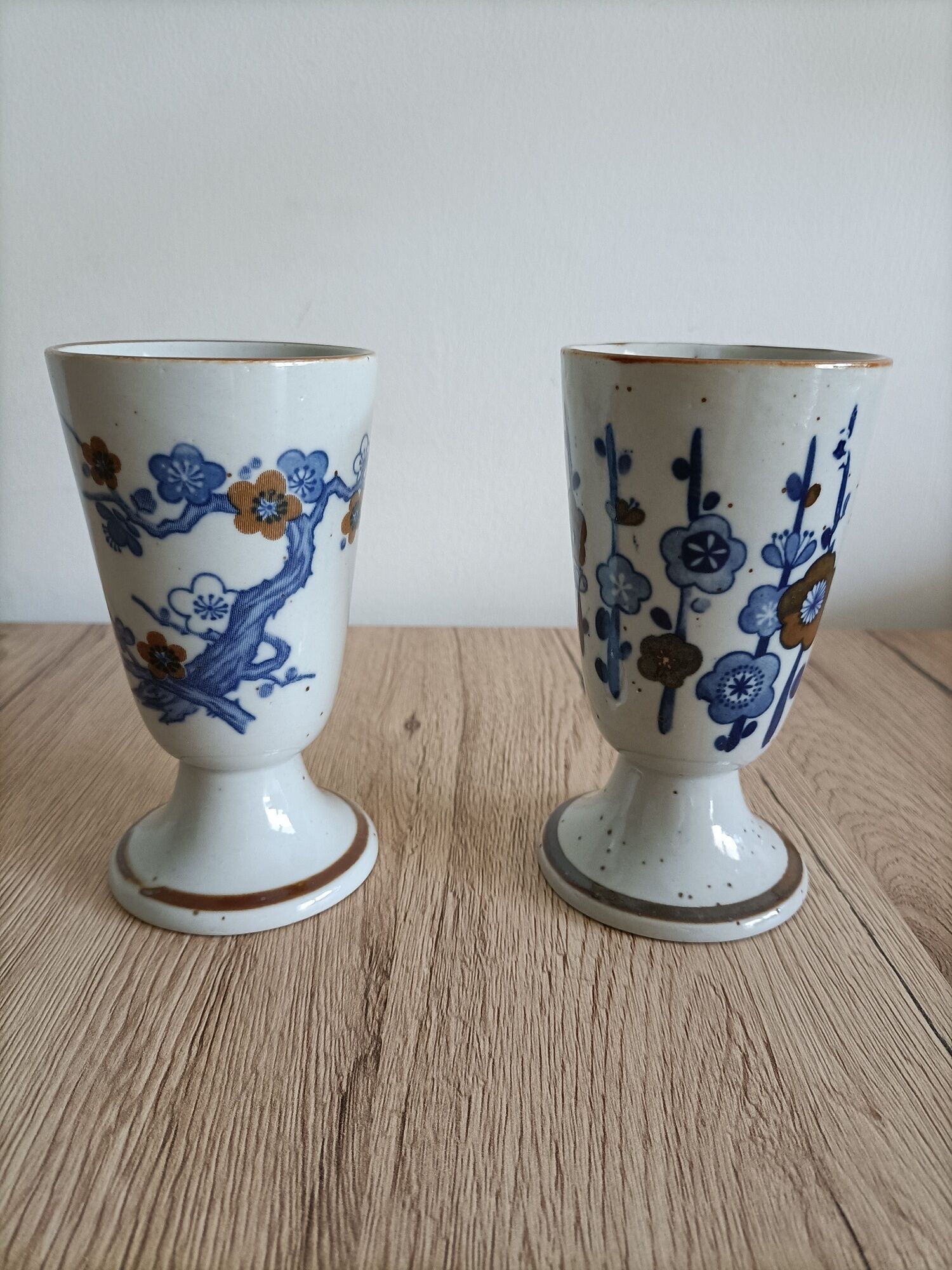Set of 2 mazagrans art nouveau porcelain ancient China