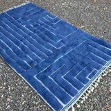 Handmade Berber rug, Beni Ouraine style, traditional, size 140 x 260 cm