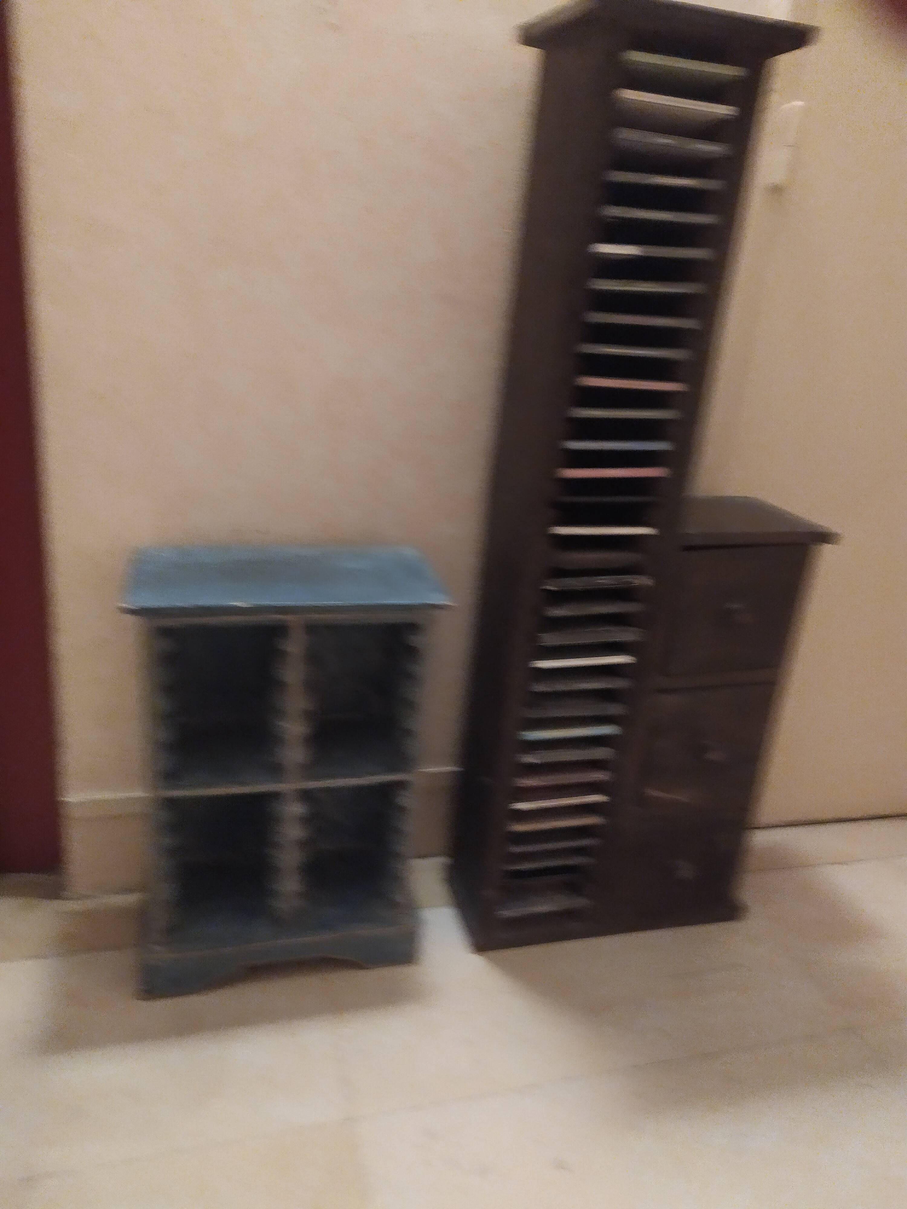 Set of 2 storage furniture CD Bois Massif + Vase artisanal* TBE