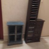 Set of 2 storage furniture CD Bois Massif + Vase artisanal* TBE