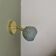 Vintage tuliepe wall light in blue and gold granite glass