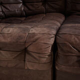 De Sede ds11 modular leather sofa set, set of 6 mk9569