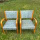 Pair of Steiner Bow Wood armchairs from 1950.