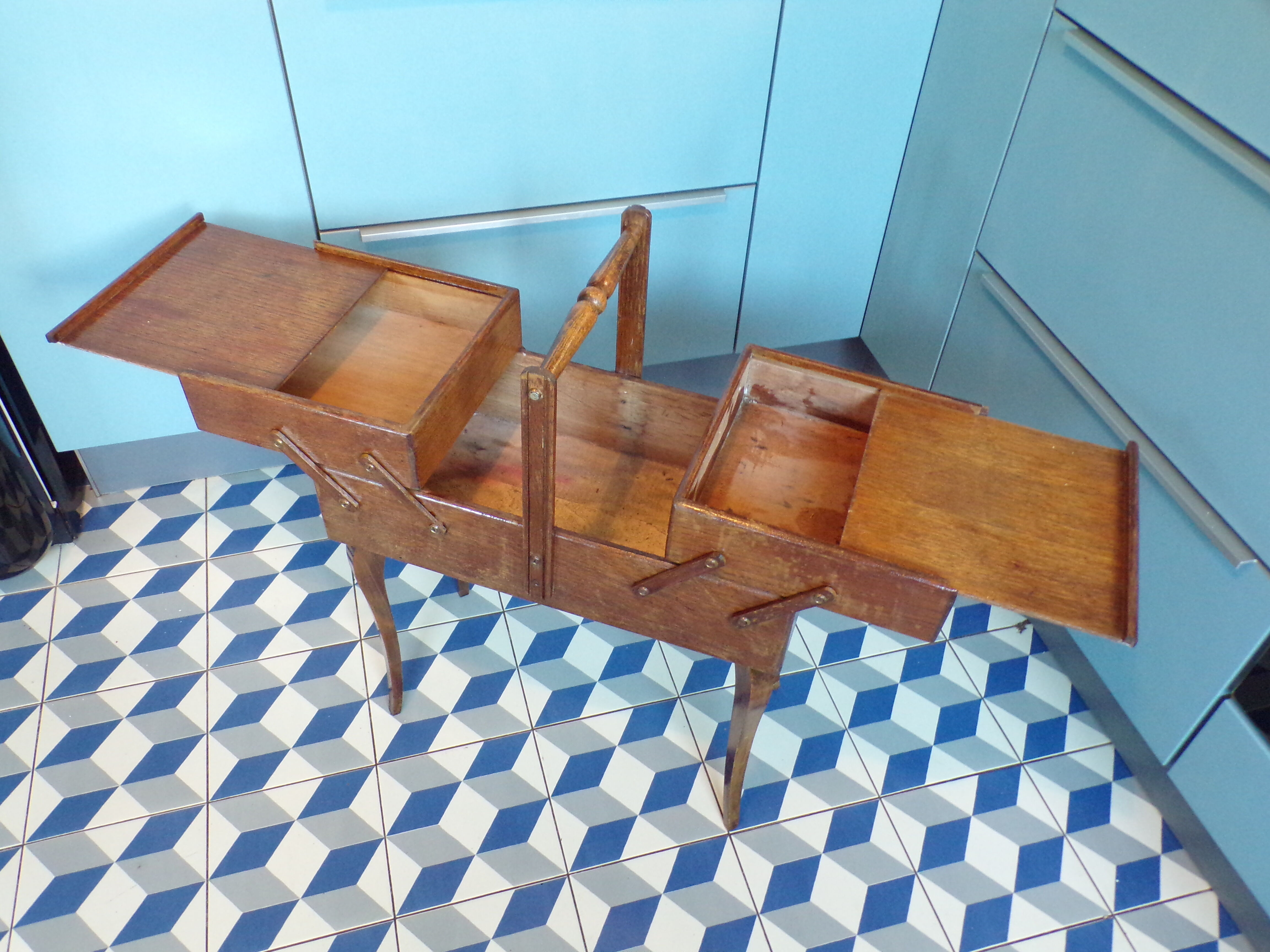 Vintage sewing cart