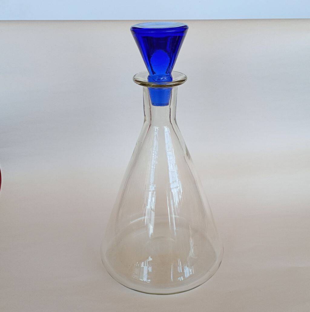 Art Deco Handblown Glass Decanter