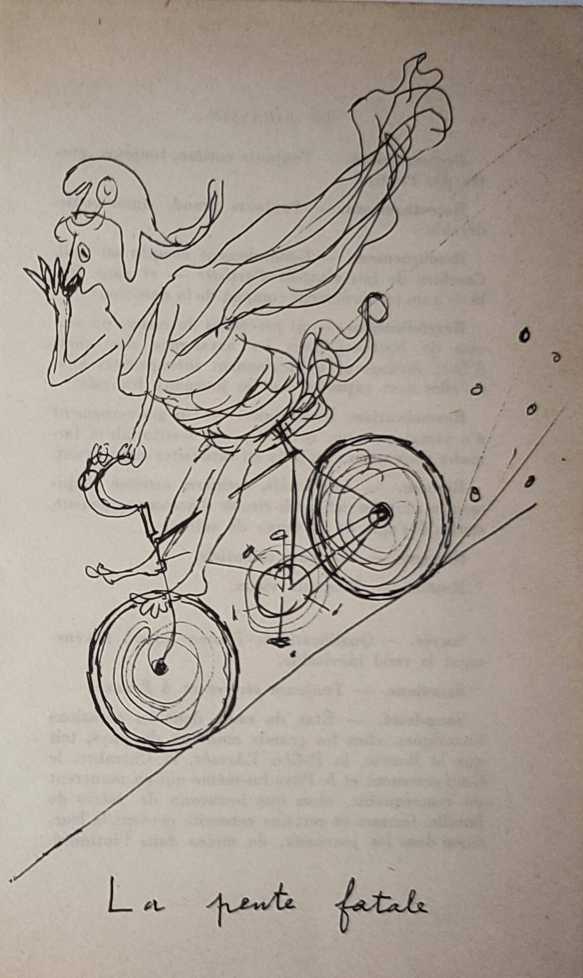 Illustration Daninos from 1962 "France...The Sloping France"