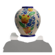 Vase Boch Keramis par Catteau, à décor floral polychrome, Belgique, années 1930