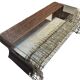 Metal coffee table with glass top