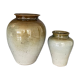 Set de 2 vases grès émaillé signé vintage
