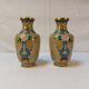 Pair of small cloisonné vases with Japanese polychrome decoration
