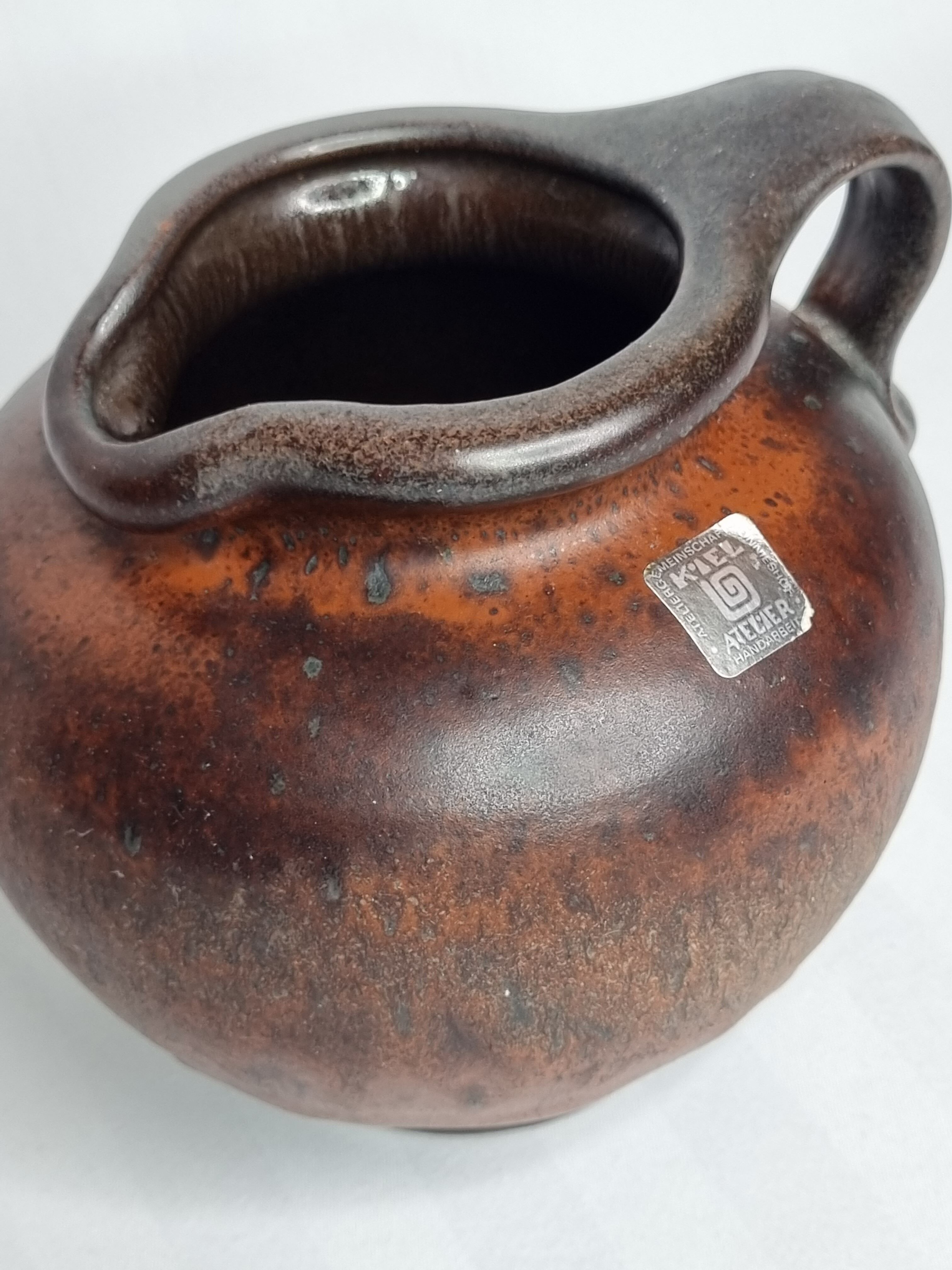 Vase West Germany Carstens Tonnieshof Keramik, 1960s-1970s, 14 cm