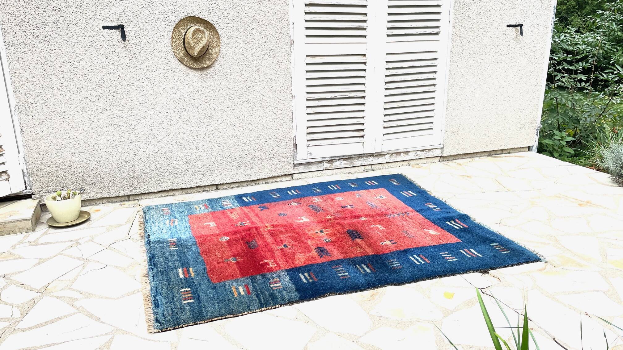 Thick gabbeh rug 100% wool - 144x195 cm
