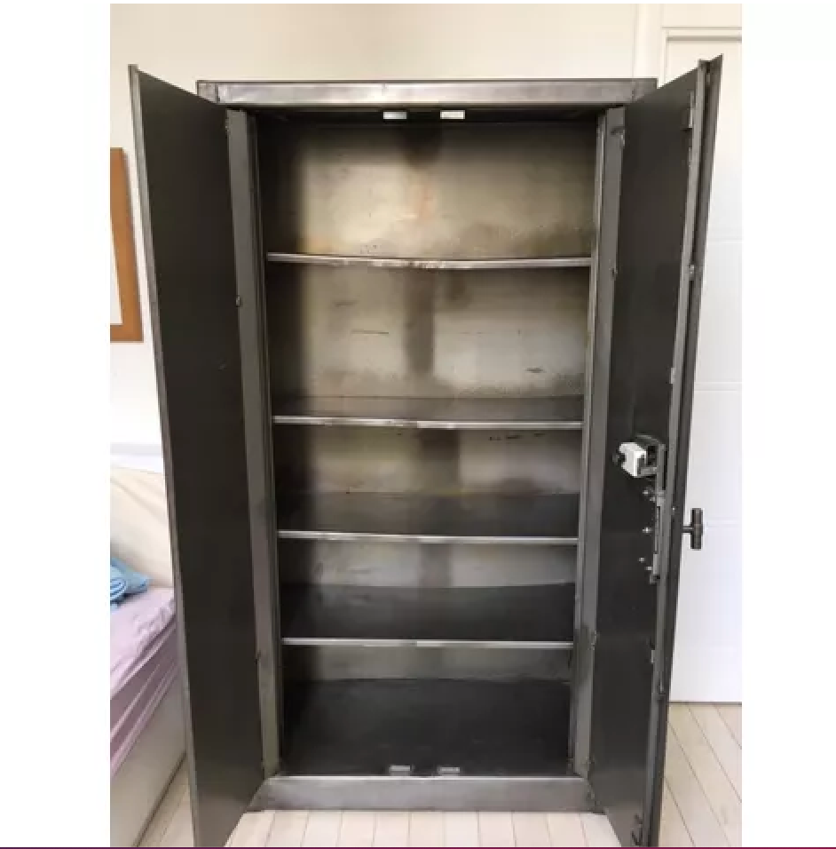 Armoire de rangement industrielle acier brossé