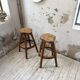 Pair of Henri Bataille stools in oak
