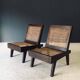 Low Modernist Folding Chairs by Pierre Jeanneret for Chandigarh, India, 1960s, Set of 2